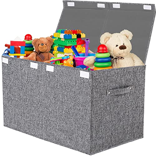 Large Toy Box Chest Storage with Lid - Collapsible Kids - Image 2