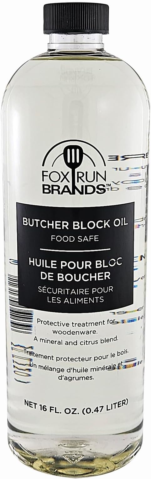Fox Run Butcher Block Oil, 16 oz Food Grade Mineral Oil