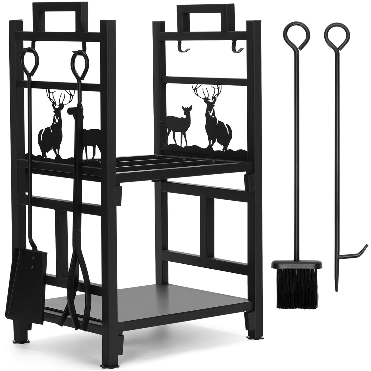 INNO STAGE Firewood Rack Fireplce Firepit Tools Set, Iron - Image 1