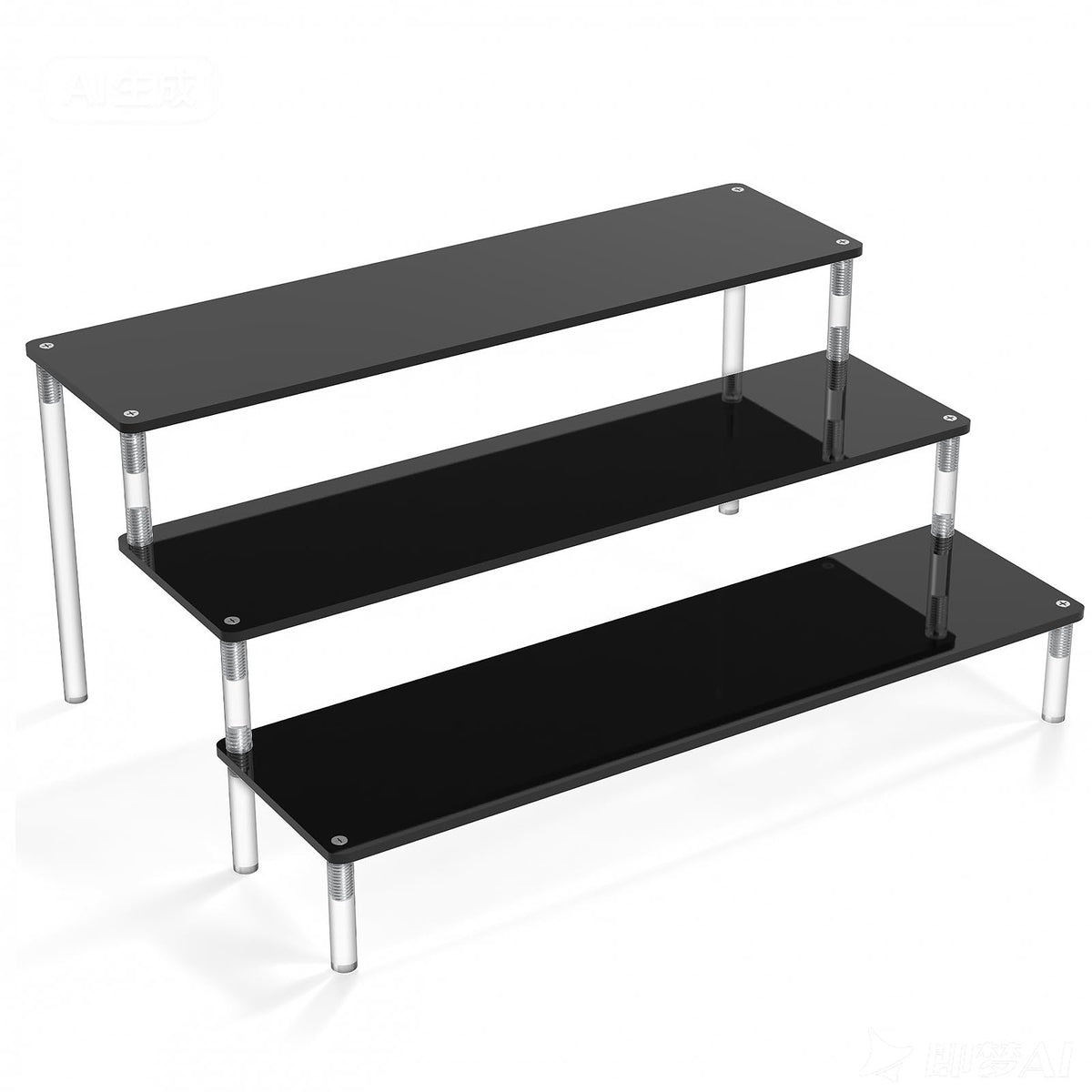 AZEAM Acrylic Display Riser, Black Perfume Organizer - Image 1