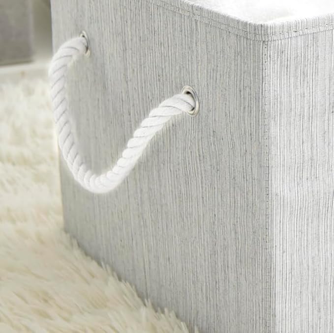 2 Pack Large Storage Baskets for Shelves | Fabric Closet Organizers and Storage Bins with Lids Home Organization | Decorative Collapsible Baskets for Organizing Clothes 16.3"x 12"x 10.24"