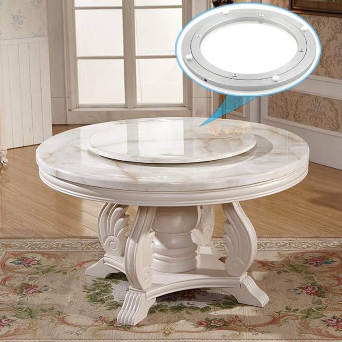 Aluminum Heavy Duty Lazy Susan Rotating Turntable Bearing Swivel Plate Hardware for Dining-Table (14 inch)