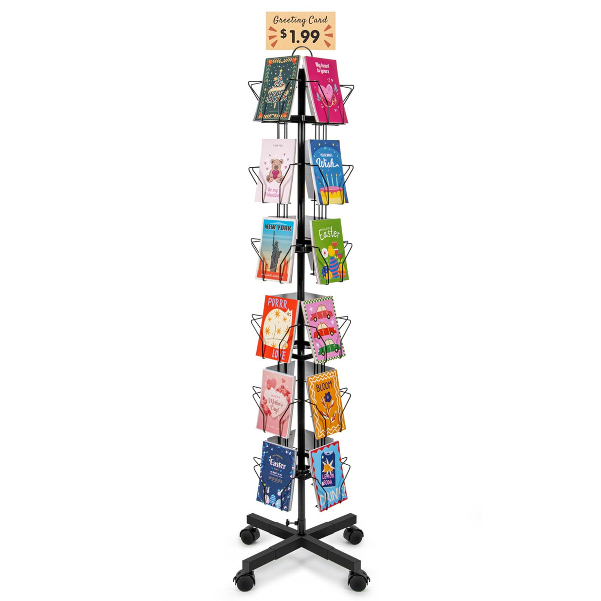ANBOXIT Greeting Card Display Stand Rotating Rack Holder - Image 1