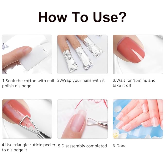 500Pcs Nail Foil Wraps Remover Nail Soak Off Foils Foil Nail Wraps Nails Polish Remover Foil Wraps for Nails Removal Foils Wraps with Pre-attached Lint-Free Cotton Pads (500Pcs)