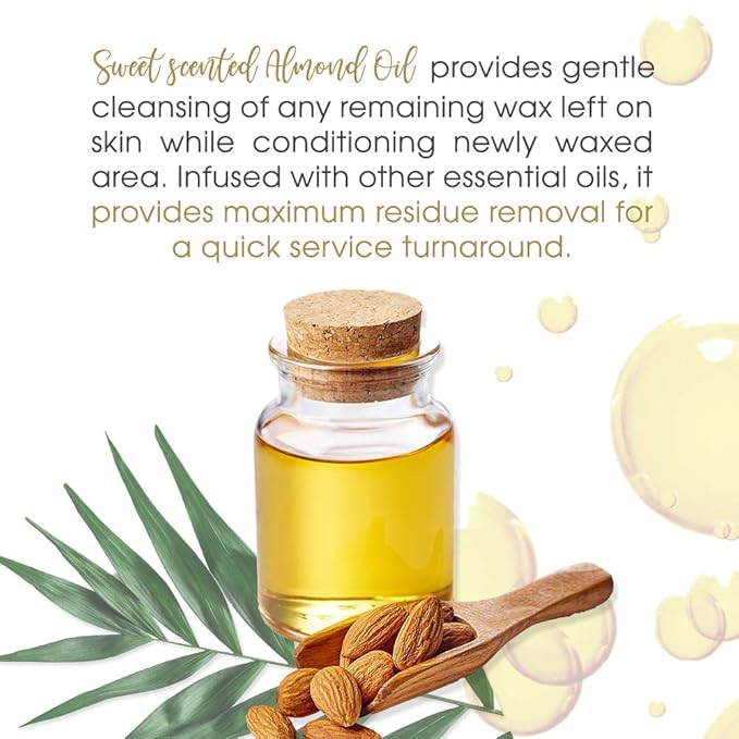 Satin Smooth Satin Release Wax Residue Remover Oil, Almond-Infused, Post-Waxing Oil, Skin Care, 4 fl. oz, 2-Pack