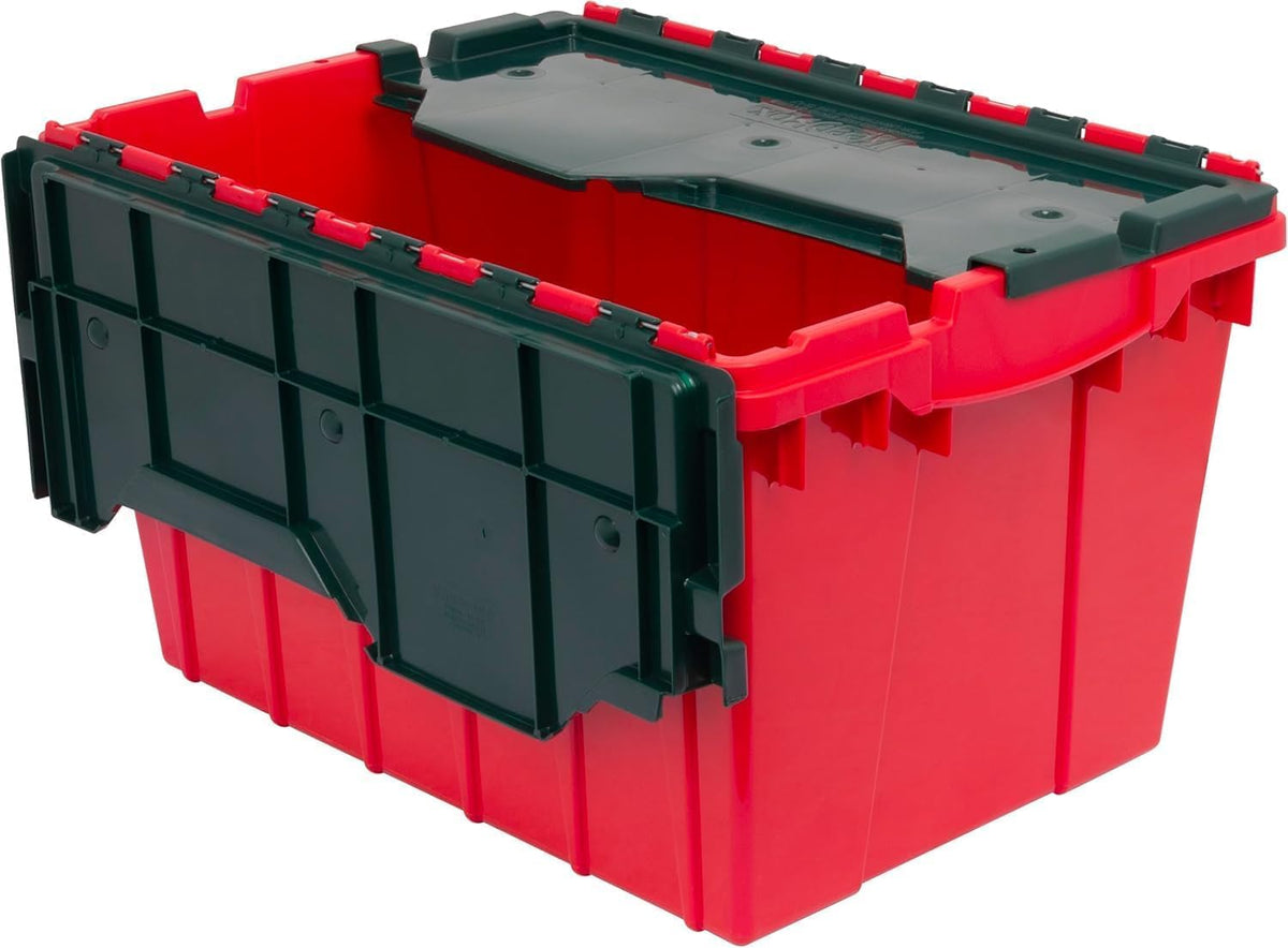 Akro-Mils 66486RDGRN 12-Gallon Plastic Stackable Storage - Image 1