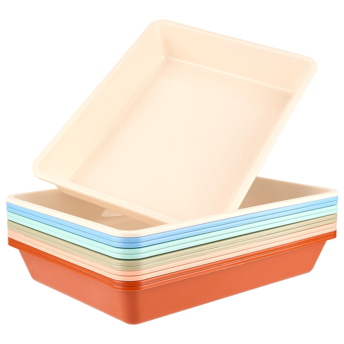 Defresit 12 Pcs Letter Size Flat Storage Paper Trays - Image 1