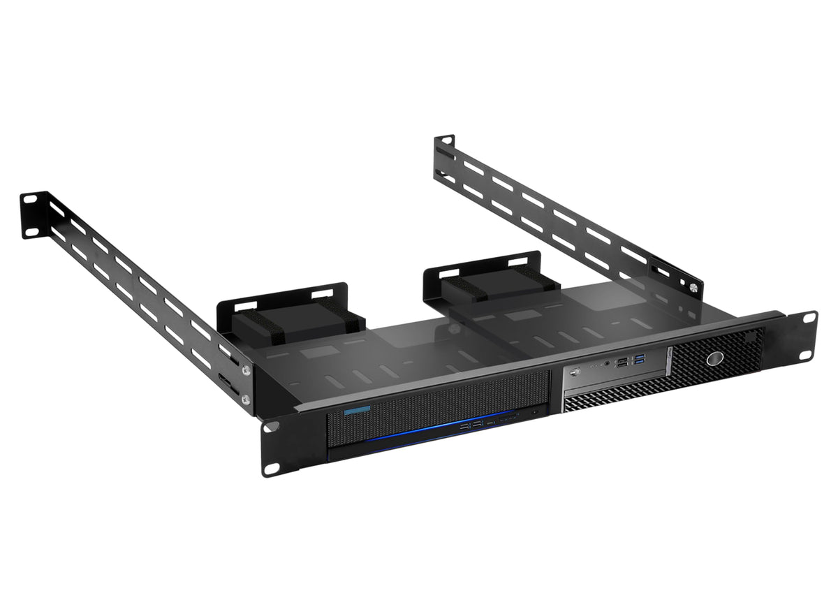 Mini PC Rack Mount for 2 Units，Heavy Duty 19" 1U Server Mounting - Image 1