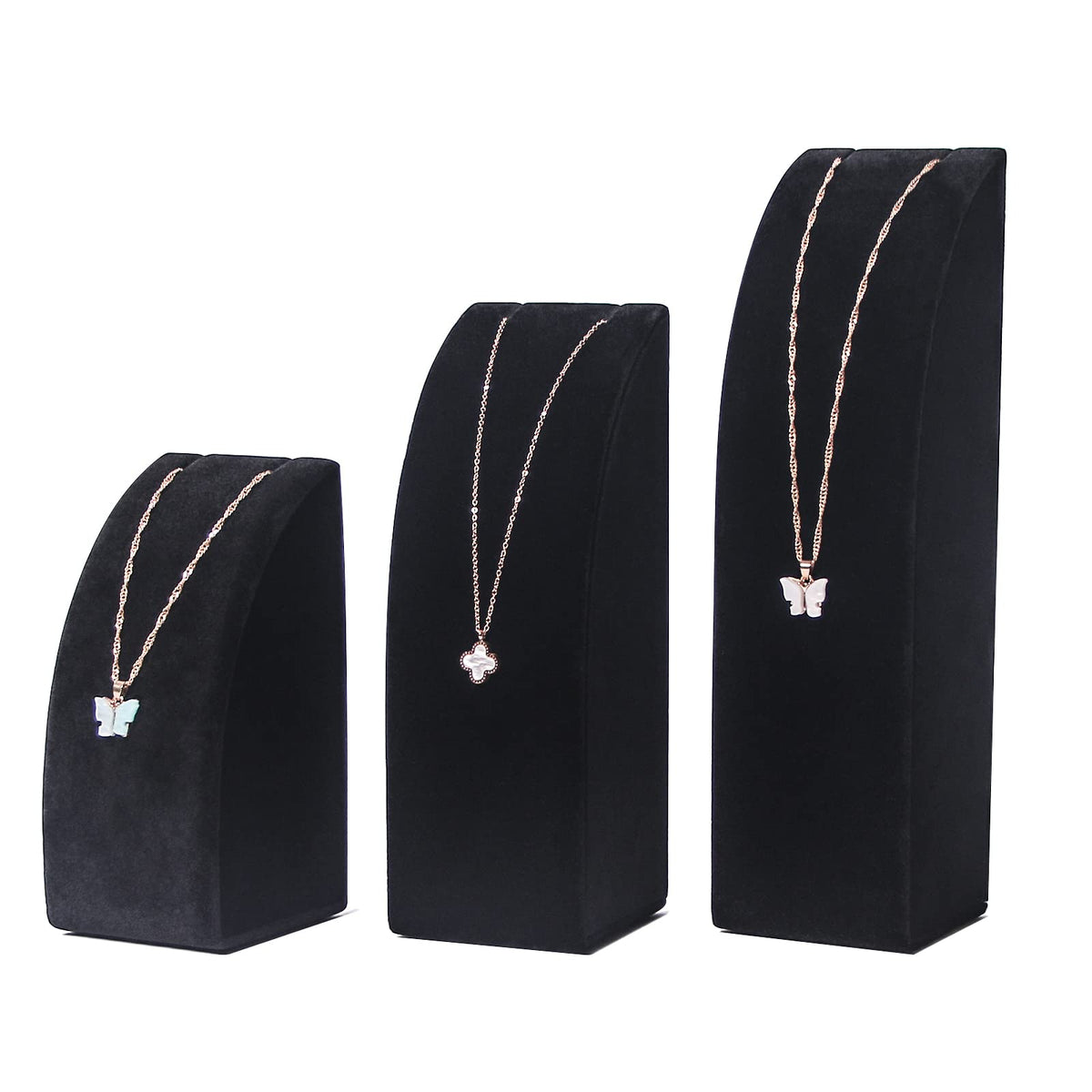 3Pcs/Set Necklace Holder Organizer Velvet Jewelry Di | All Products - Image 1