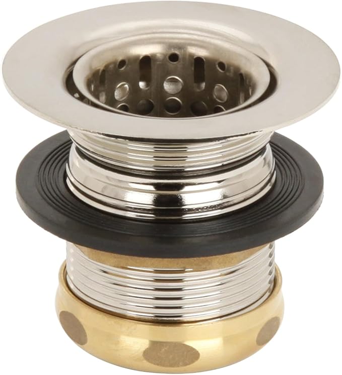 Westbrass A218-20 Junior Bar and Laundry Sink Drain Assembly with Removable Strainer Basket, Stainless Steel