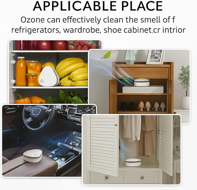 Fridge Deodorizer for Refrigerator, Freezer & Pantry – Long-Lasting Odor Control Freshener for Kitchen, Closets, Shoe Cabinets & Food Storage – Compact, Reusable, No Fragrance