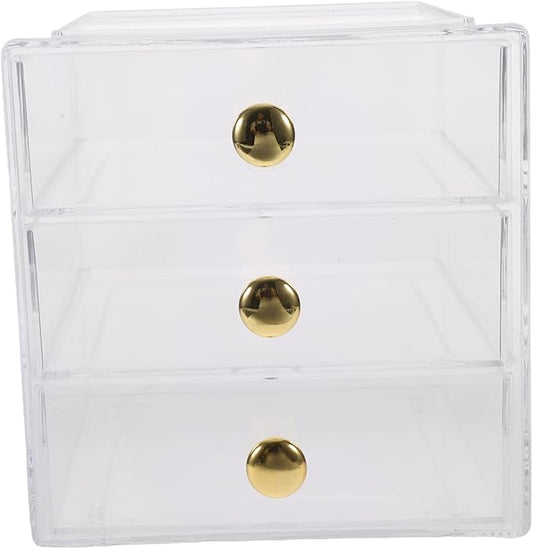Clear Drawer Organizer Stackable Storage Box for Desktop for Cosmetics Jewelry Office Supplies and More Design for Easy Sorting and Access