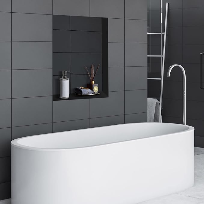 Suteck Shower Niche, 17" x 25" x 3.8" Shower Single Shelf, Rectangle Ready to Tile Niche for Bathroom Storage Recessed Niches Box (17"x25")