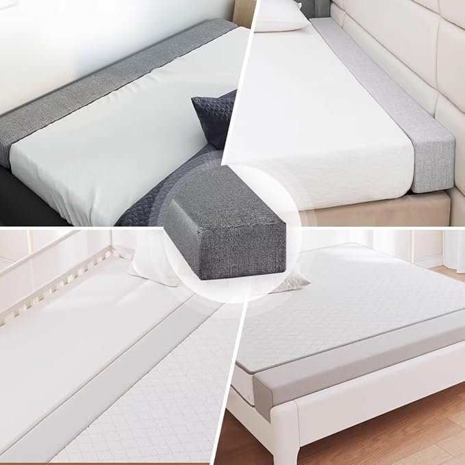Bed Gap Filler, High-Density Mattress Extender, Dark Gray, 70"x4"x6", King