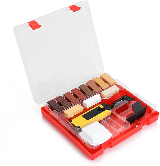 Floor Repair Kit, 11 Colors Wax Sticks and Heat Pen Floor Worktop Floor Furniture Repair Kit for Wooden Door, Floor, Table (1)