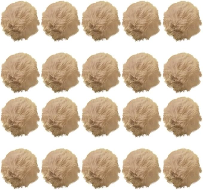 MIUPOO Craft Pom Pom Balls,Large Poms Costume Accessory, Pom pom Balls for Arts and DIY Creative Crafts Decorations,Brown,3 Inches,20 Pieces.
