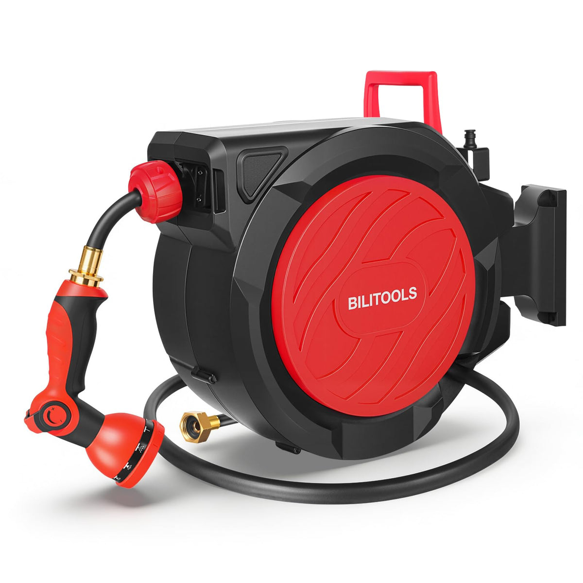 BILITOOLS Retractable Garden Water Hose Reel 5/8" x 50 ft - Image 1