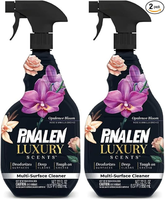 PINALEN Luxury Scent Multipurpose Cleaning Spray - Opulence Bloom - (2 Pack) 22 fl oz - All Purpose Cleaner for Kitchen, Bathroom & Surfaces