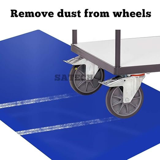SATECH Sticky/Tacky/Adhesive Mat 18" x 36" Blue (Case of 4 Mats,30 Sheets Each) for Cleanroom Laboratory Hospital Construction Pets