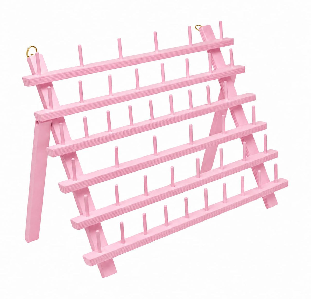 Mandala Crafts 60 Spool Pink Thread Rack Sewing Embroidery - Image 1