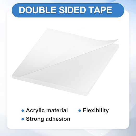 uxcell 50Pcs Double Sided Adhesive Pads, 1.38" x 1.38" Clear Removable Heavy Duty Mounting Tape Picture Hanging Sticky Adhesive Pad for Wall, Poster Picture, DIY Craft