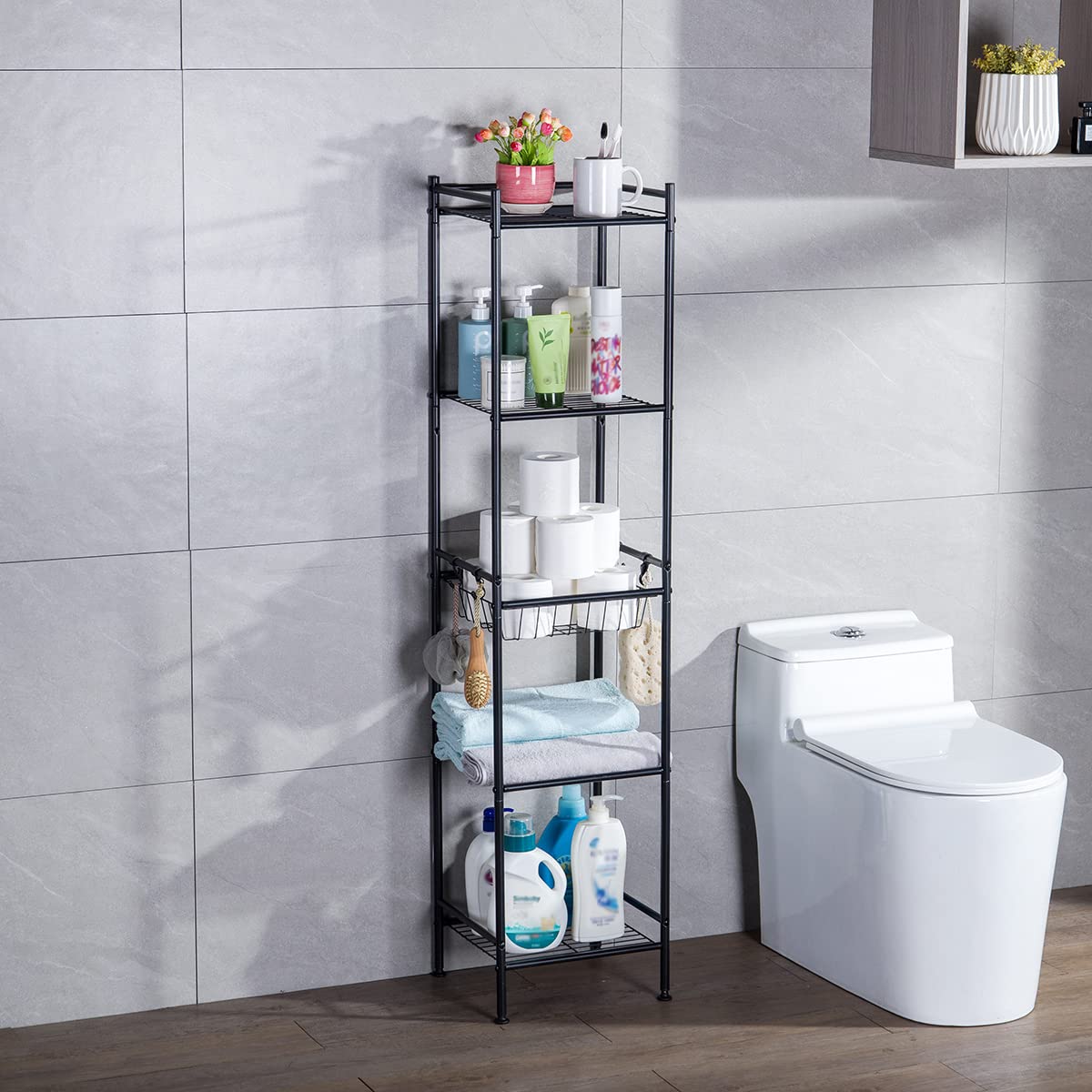 L&H UNICO 5-Tier Freestanding Shelving Units Adjustable Metal - Image 1