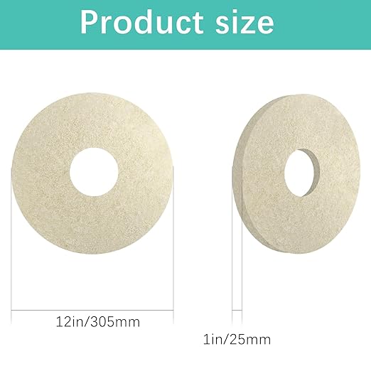 12" Scrubbing Disc for Oreck ORB550MC Orbiter Floor Machine,2 PCS Floor Buffer Pad Fits for Tile and Vinyl,Polishing Pads for ORB550MC Oreck Commercial Orbiter Hard Floor Cleaner Machine