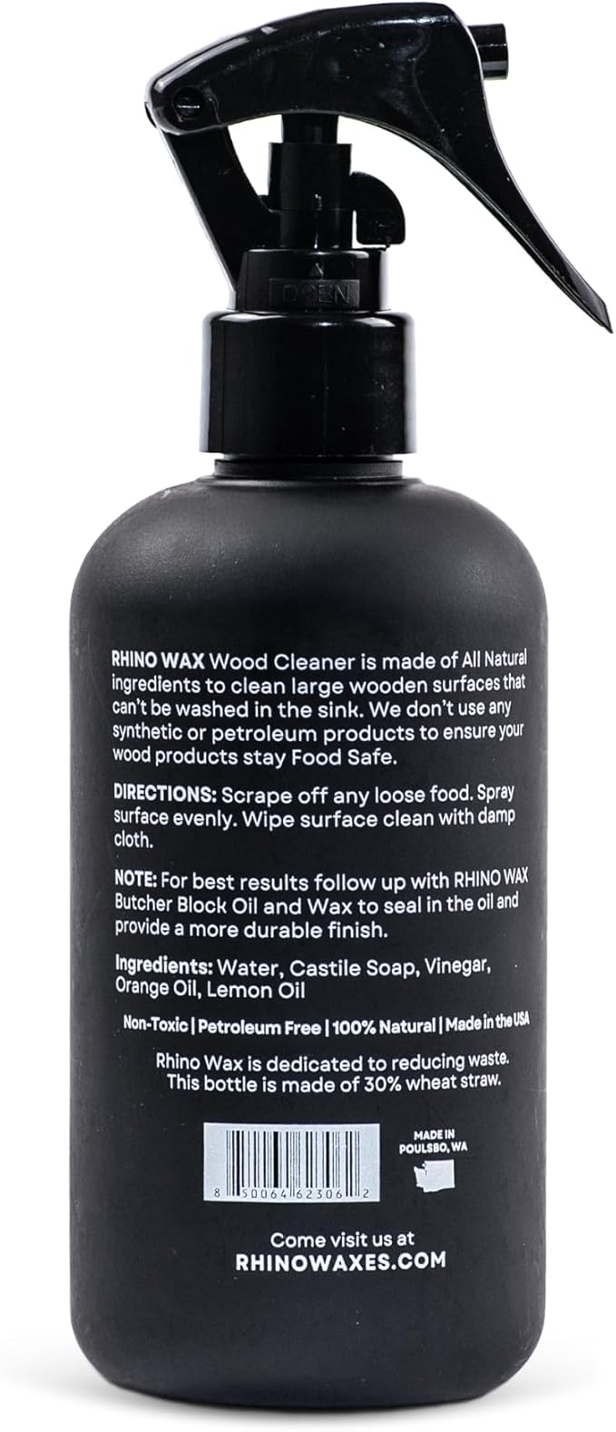 Butcher Block Cleaning Kit - Includes Cutting Board Wood Spray Cleaner, Bench Scraper, Microfiber Cloth - for Butcher Block Countertops, Islands, Large Cutting-Boards - Natural - Food Safe