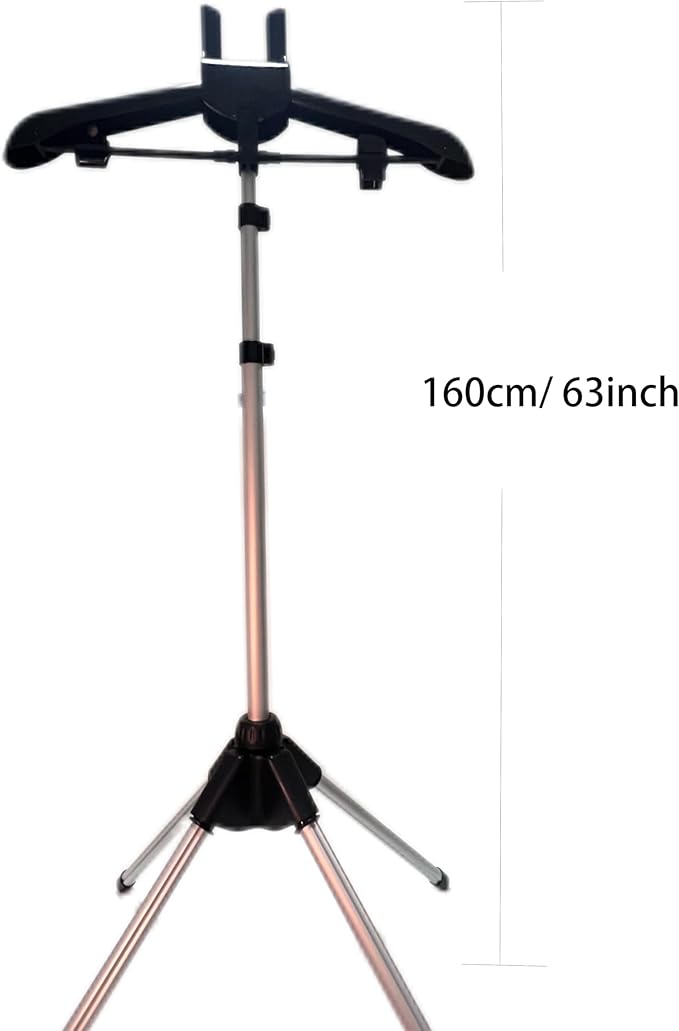 Black Steamer Hanger Stand, Garment Hanger for Steaming Clothes, Drying Rack,Coat Rack, Fabric Ironing Steamers Bracket for Suit, Pants, Coat
