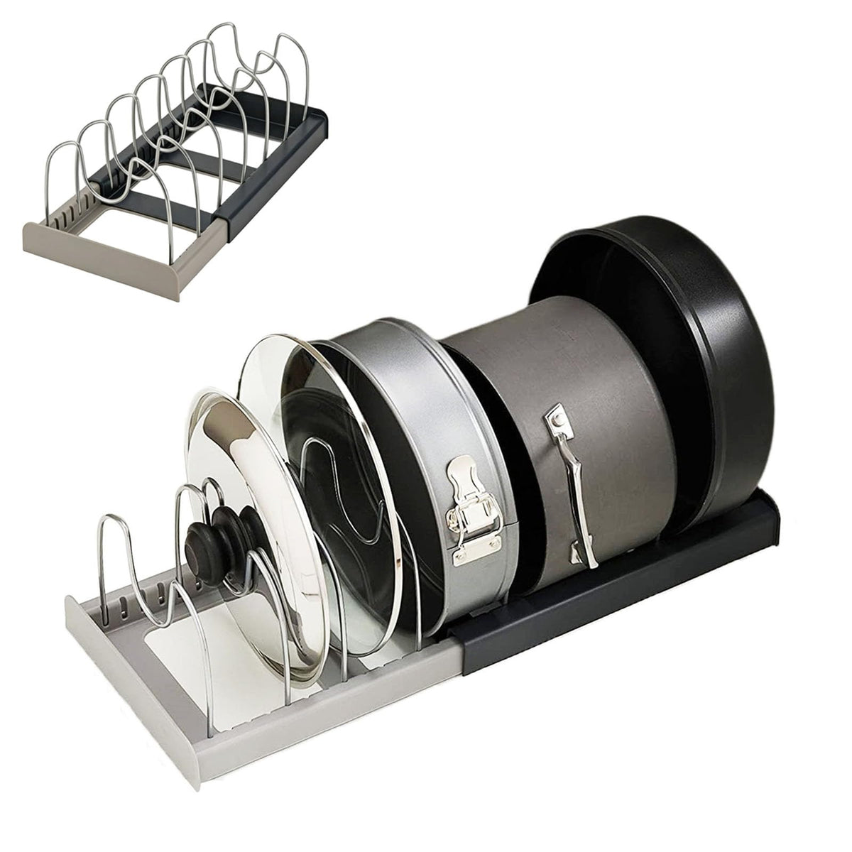 Pan Pot Lid Organizers Inside Cabinet,Pots and Pans Organizer - Image 1