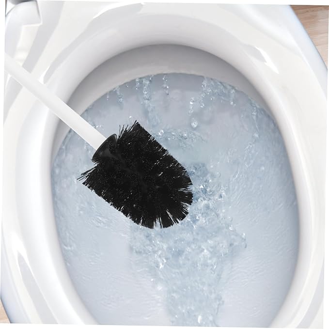 10pcs Heavy Duty Toilet Brush Replacement Heads Fit for Bathroom and Hotel Cleaning Plastic Scrubber Refills Compatible with Handles Easy to Install