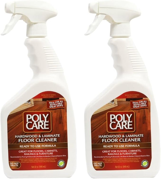 Hardwood Floor Cleaner Refill Spray - 32 oz (2 Pack) - Fresh- Refill for Spray Mops - Residue-Free Floor Cleaning Solution for Wood or Laminate Floors