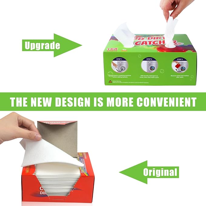Color Absorber Sheets for Laundry, Dye Catcher Sheets to Prevent Clothes From Smearing