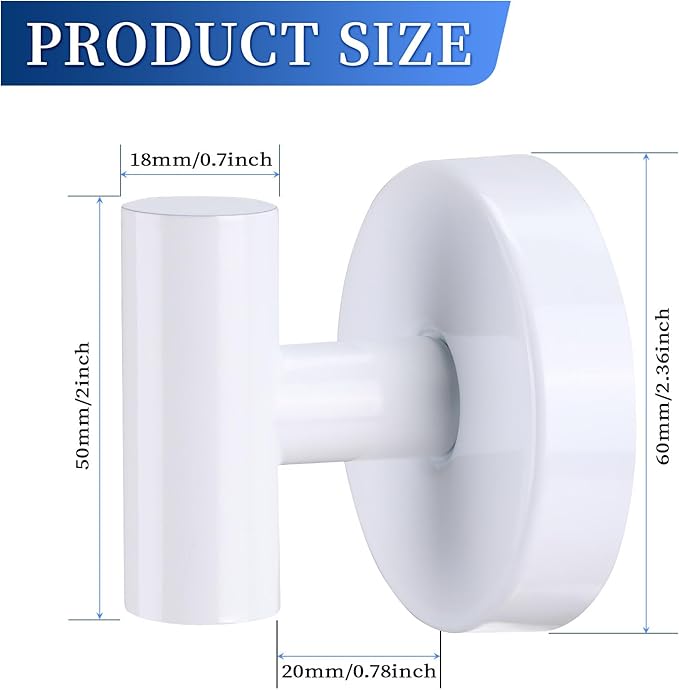Heavy Duty Reusable Suction Cup Hooks for Shower - No Drill Bathroom/Glass/Mirror/Tiles & Metal Surfaces,and Smooth Non-Porous Surfaces for Towels, Robes, Loofahs (4, White)