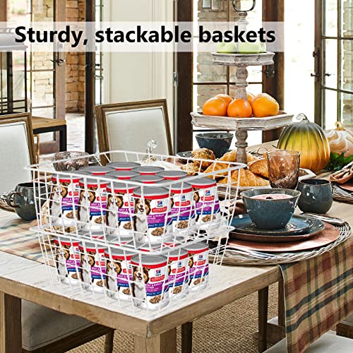 4 Pack Deep Freezer Organizer Bins Stackable Wire Basket - Image 4