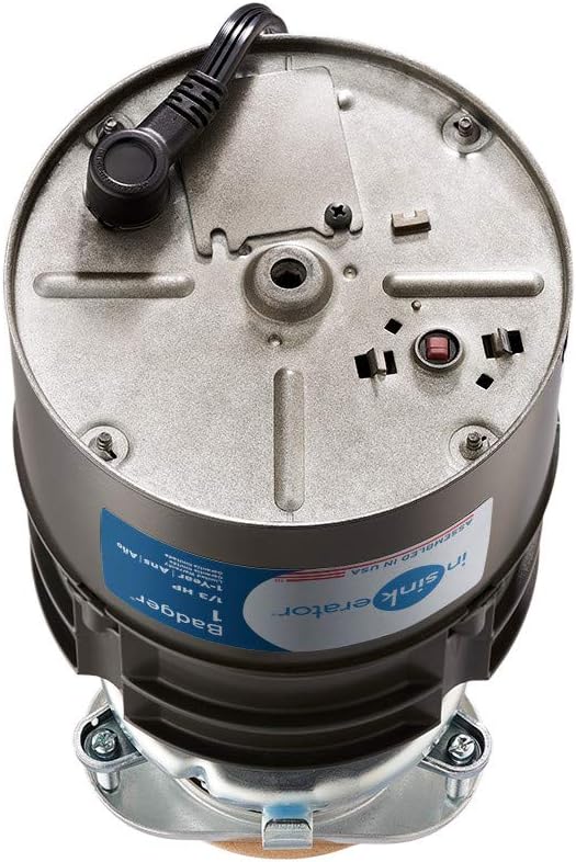 InSinkErator Garbage Disposal with Cord, Badger 1, 1/3 HP Continuous Feed & DWC-00 Dishwasher Connector Kit