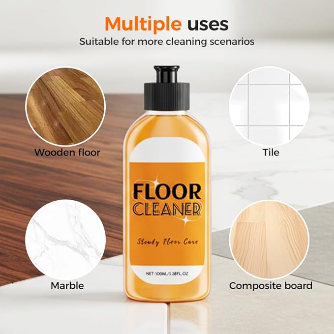 Powerful Stain Removing Floor Cleaner, 2026 New All-purpose Cleaning Agent, Household Hardwood Floor Cleaning Solution, Laminate Wood Floor Cleaners for Mopping Wood, Tile, Marble (100ml*1)