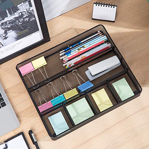 Amazon Basics Metal Mesh Desk Organizer with 6 Compa | All Products - Image 7