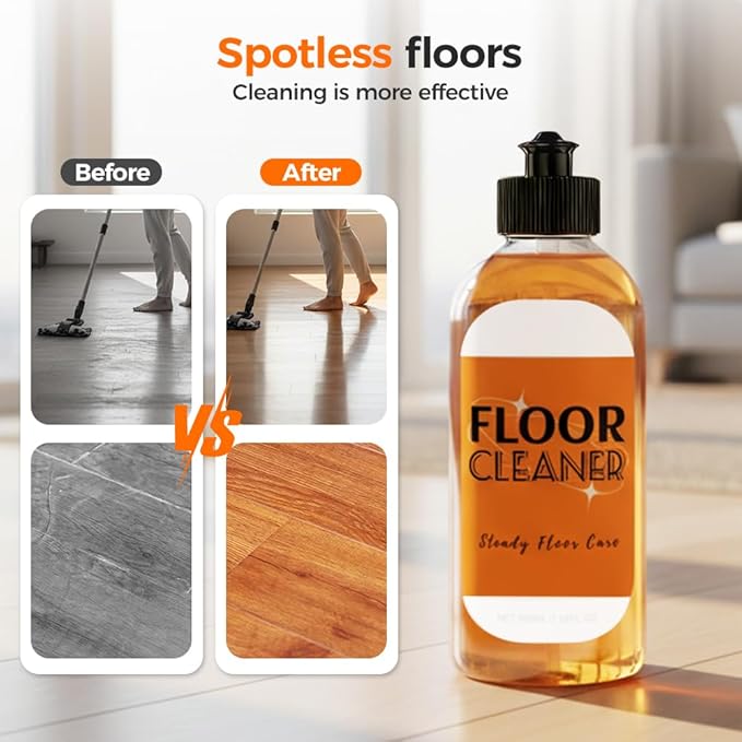 Powerful Stain Removing Floor Cleaner, 2026 New All-purpose Cleaning Agent, Household Hardwood Floor Cleaning Solution, Laminate Wood Floor Cleaners for Mopping Wood, Tile, Marble (100ml*2)