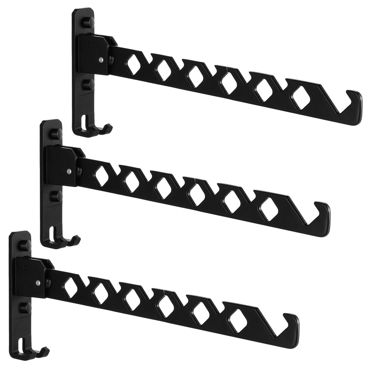 Wall Mounted Clothes Hanger Rack, Heavy Duty Folding - Image 1