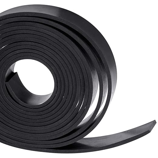 TORRAMI Solid Neoprene Rubber Strips Roll 1/16 (.062) inch Thick X 1 inch Wide X 10 Feet, for DIY Weather Stripping, Gasket, Seal