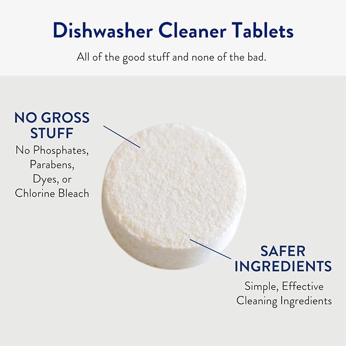 The Clean People Dishwasher Cleaner - Dishwasher Cleaner Tablets for Removing Limescale, Mineral Buildup, Grease & Odors - 10 Count, Citrus Scent