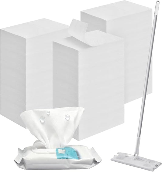 320 Pcs Wet Mop Pads Refills Disposable Moist Mopping Cloth Wipes Cleaning Sweeper Wet Refills for Wood Floor Tile Hardwood