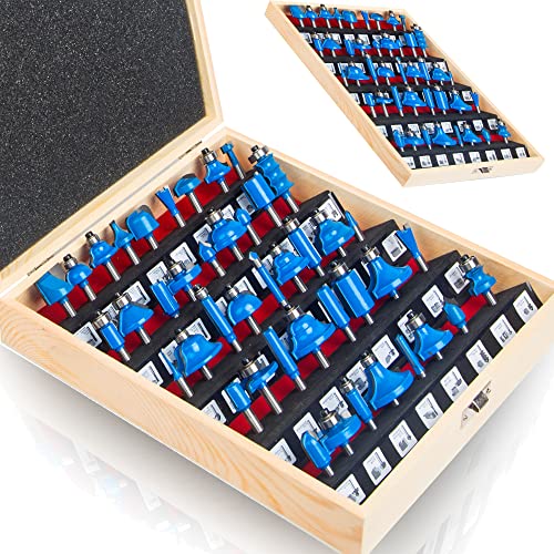 TAIWAIN 1/4 Shank Router Bit Set 41 PCS, Round Over | All Products - Image 1