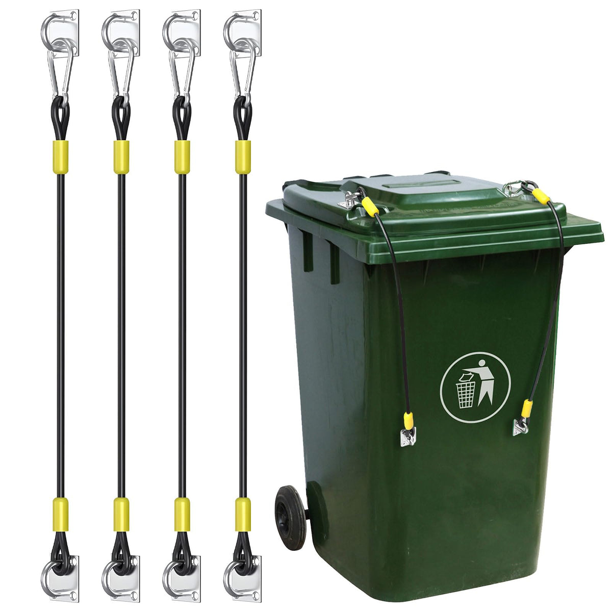 4 Pieces Bear Proof Trash Can Lid Lock with Accessories - Image 1