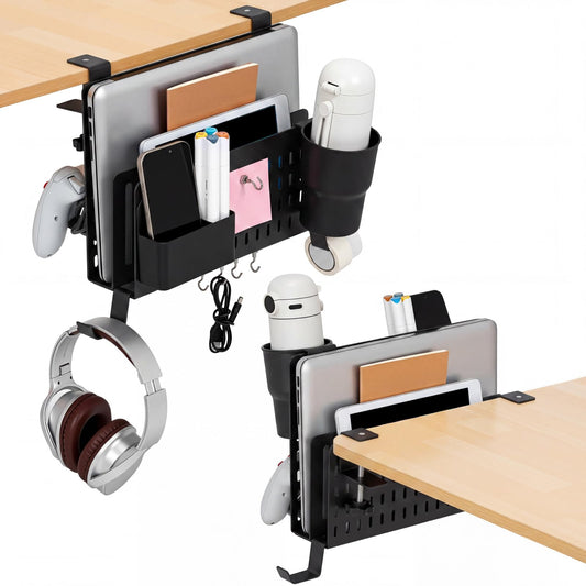 Desk Side Storage Organizer Set Fits Edge 0.2-2.2",Classic,Black - Image 1