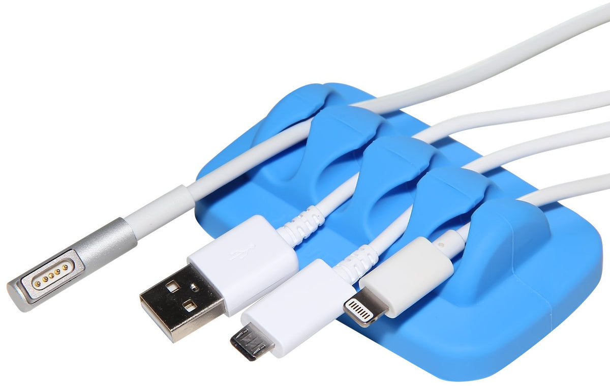 Desktop Cable Organizer, Cord Holder for Desk and Nightstand - Image 1