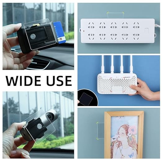 20PCS Double Sided Adhesive Pads for Mounting, 2.4inx2.4in, Two Sided Pre-Cut Squares,Sticky Tack Double Face Tape for Walls Hanging,2 Sided Nano Wall Mount Heavy Duty Pad Clear