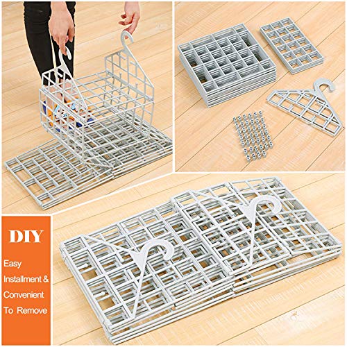 Plastic Hanging Closet Organizer, Folding Wardrobe Storage Rack - Image 6