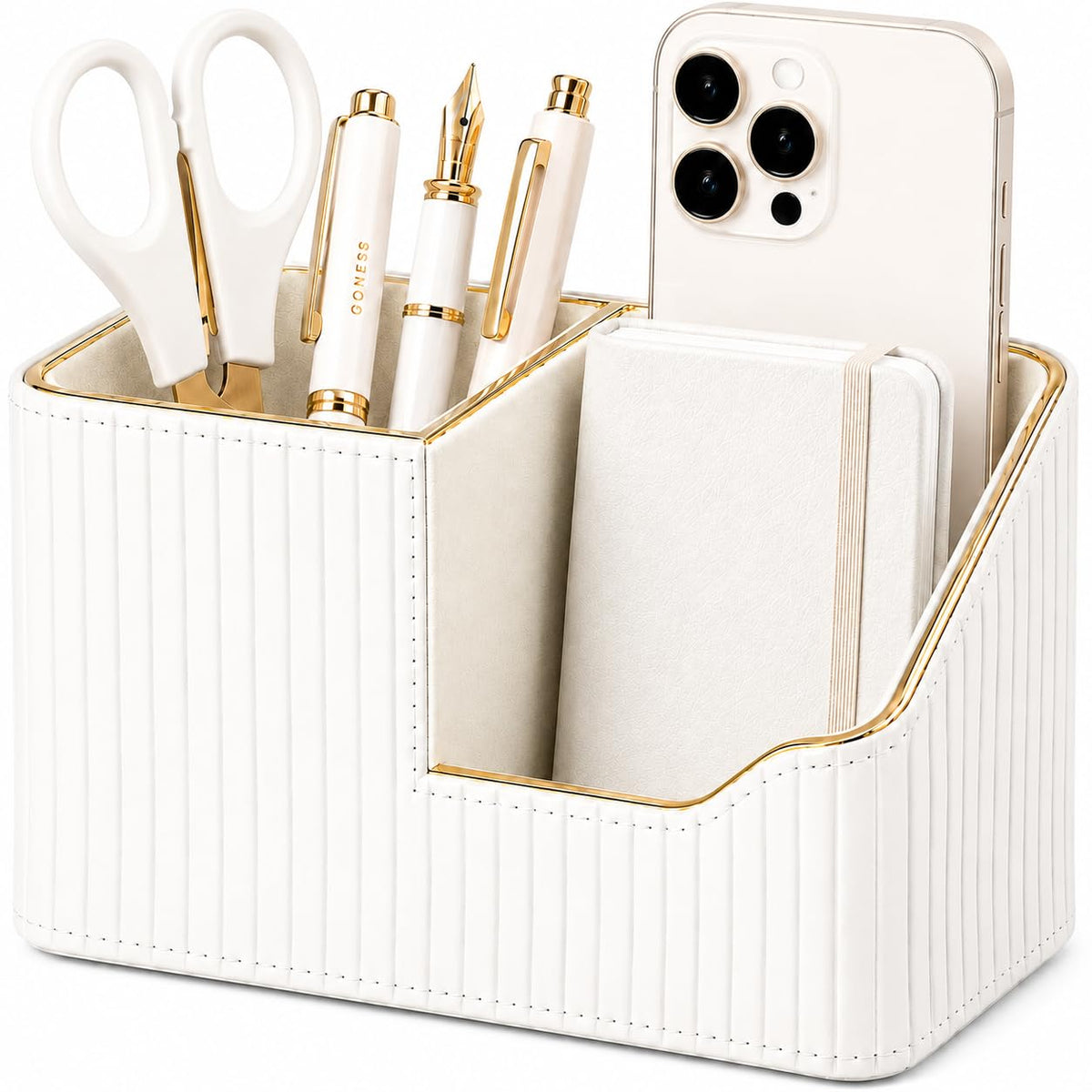 KINGFOM Luxury PU Leather Desk Organizer for Office | All Products - Image 1
